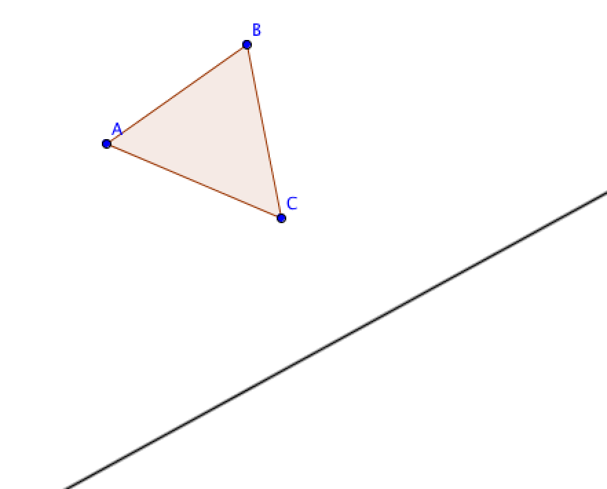 symétrique d'un triangle par rapport à une droite